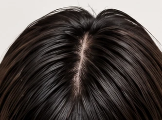 Close-up of dull men's hair